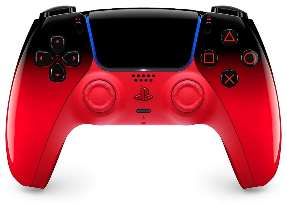 Sony DualSense Techno Red — вид спереди