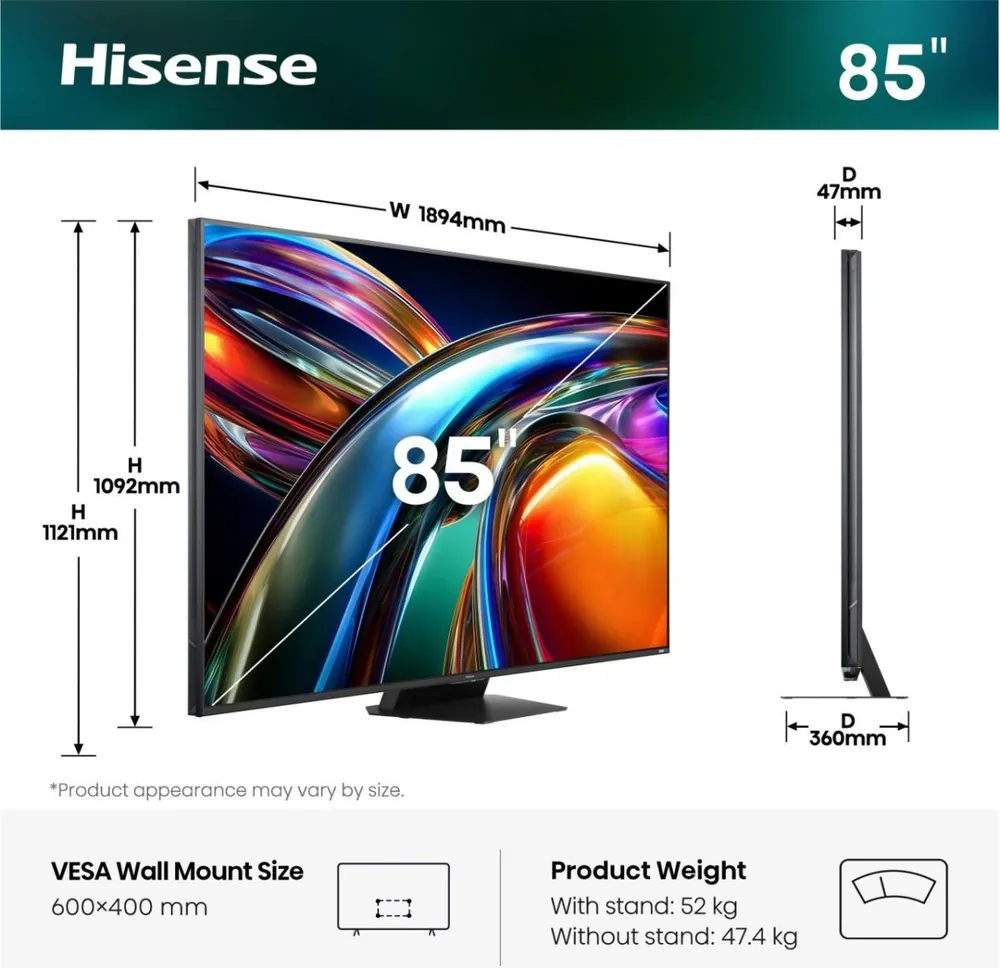 Hisense 85UR9S, 85" — фото 1