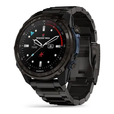 Garmin Descent Mk3i 51 мм DLC Titanium Band + Black Silicone Band