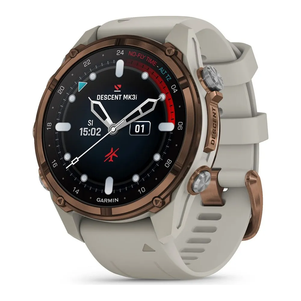 Garmin Descent Mk3i 43 мм Bronze PVD Titanium/French Gray — вид спереди