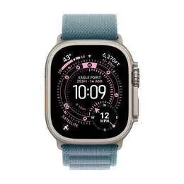Apple Watch Ultra 3 49 мм Light Blue Alpine Loop (S) — вид спереди