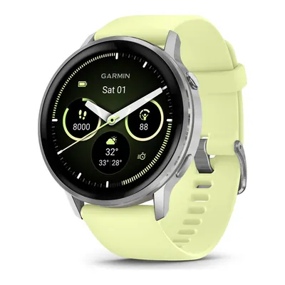 Garmin Venu 4 45 мм Silver/Citron Silicone Band