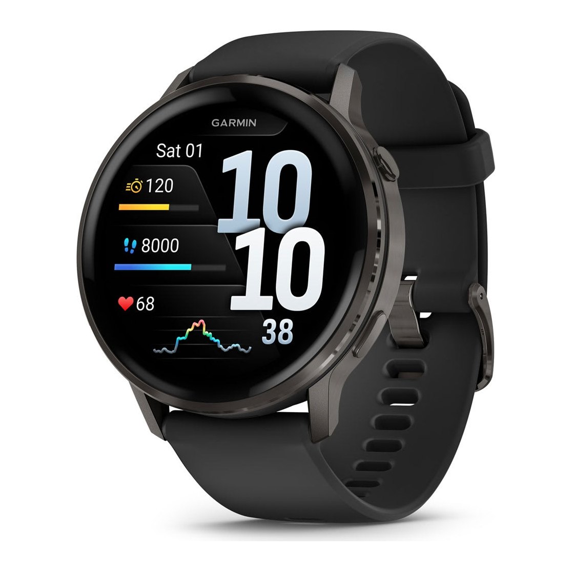 Garmin Venu 4 41 мм Black Silicone Band